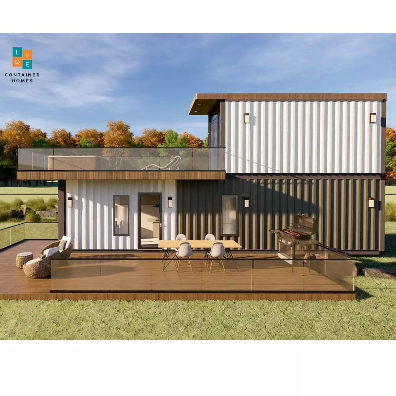 Modern Shipping Container House Design: A Cozy 2-Bedroom